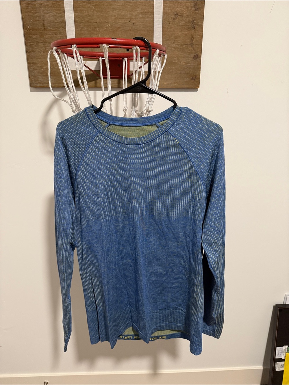 lululemon athletica Blue Long Sleeve Men's Tee